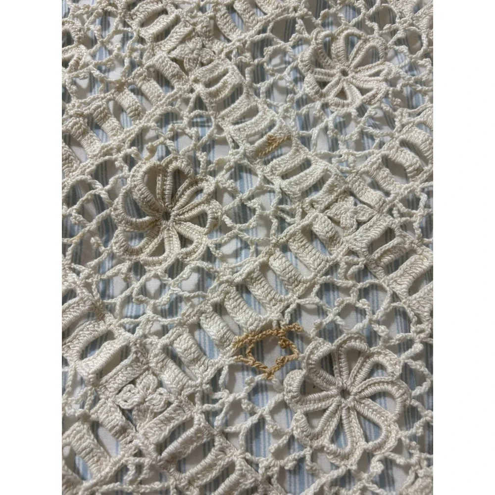 Vintage Hand Crocheted‎ Tablecloth/Coverlet 58